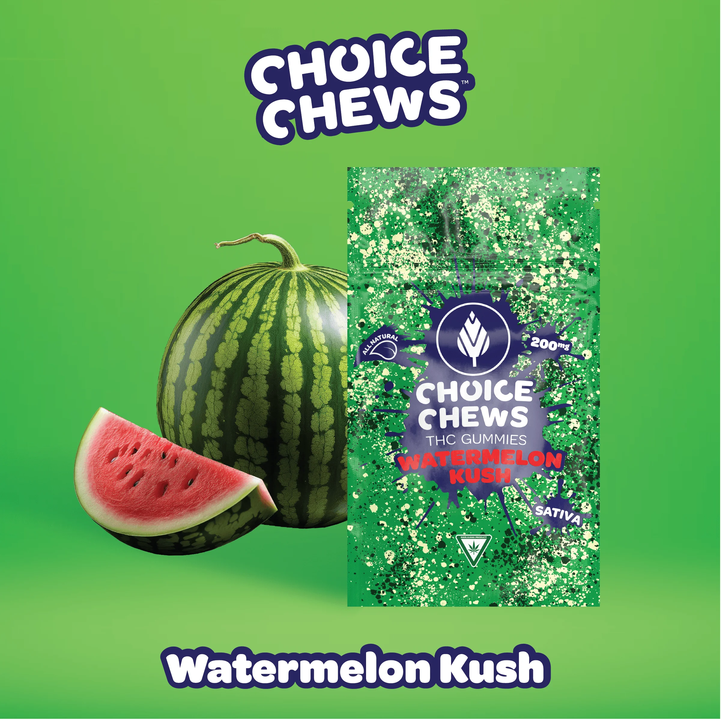 CHOICE - Watermelon Kush Gummies 200mg