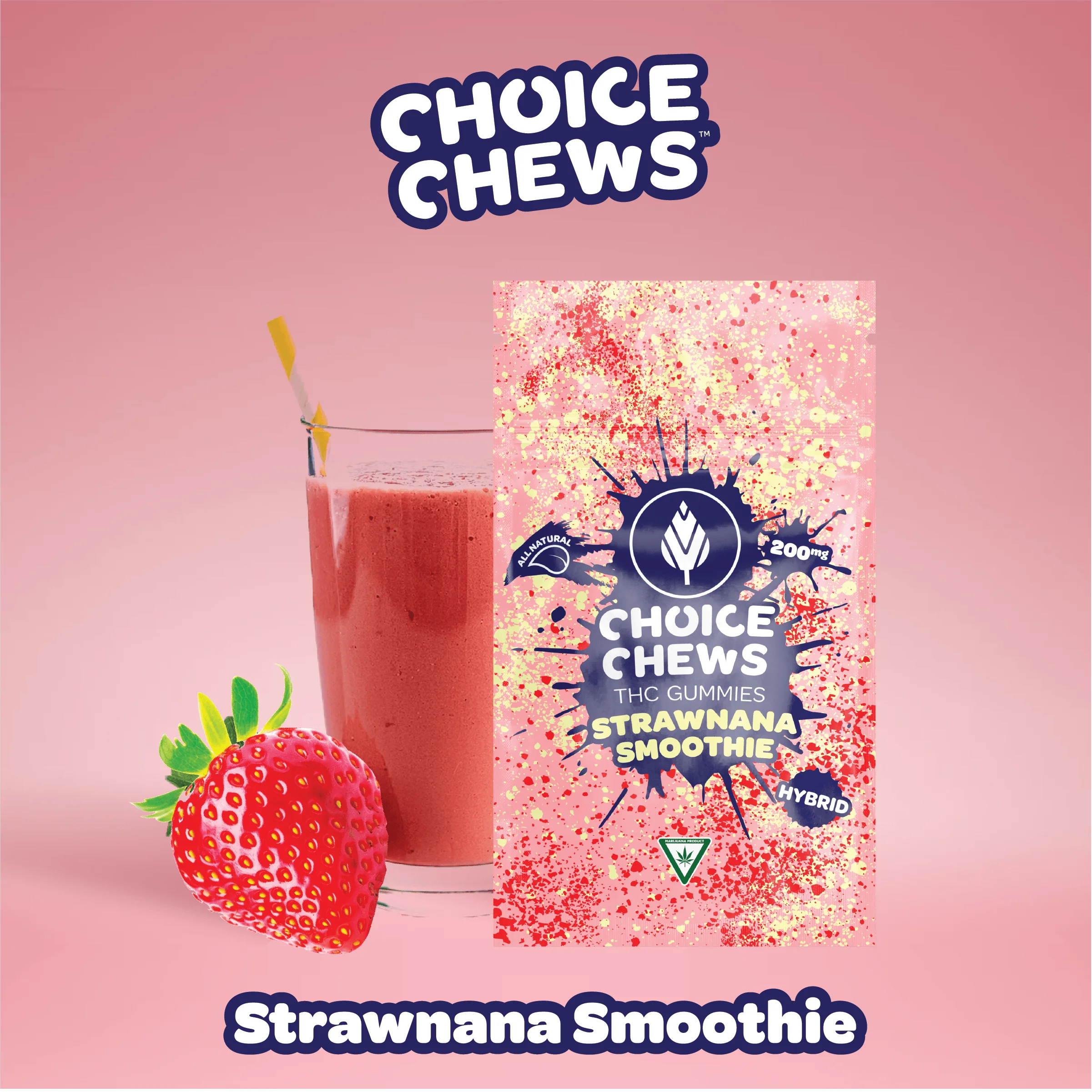 CHOICE - Strawnana Smoothie Gummies 200mg