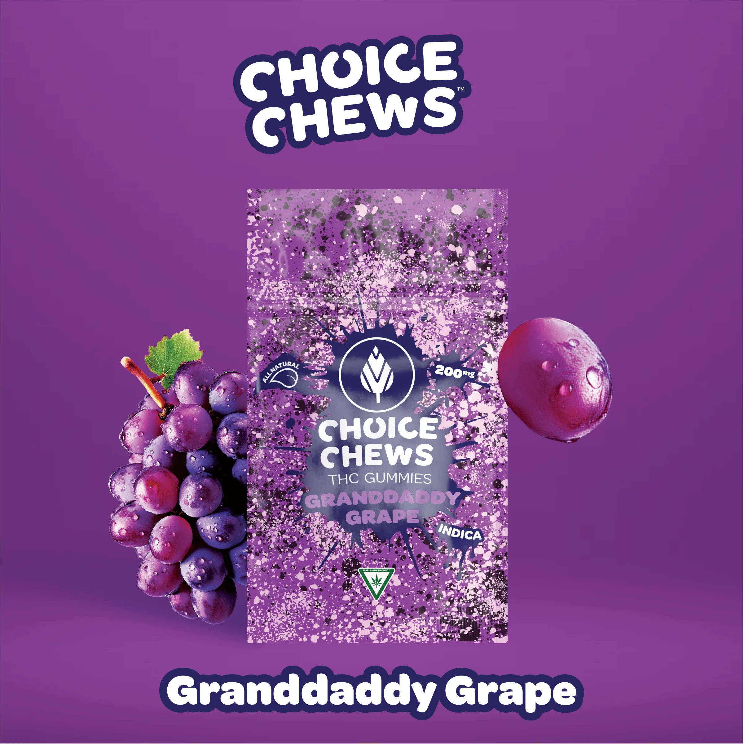 CHOICE - Granddaddy Grape Gummies 200mg