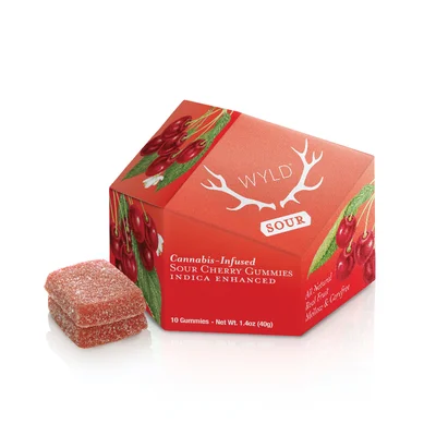 WYLD - Sour Cherry Indica Gummies 200mg