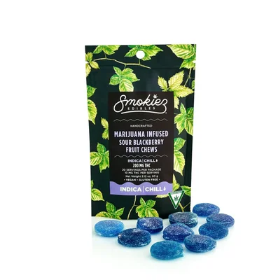 Smokiez - Sour Blackberry Fruit Chews Gummies 200mg