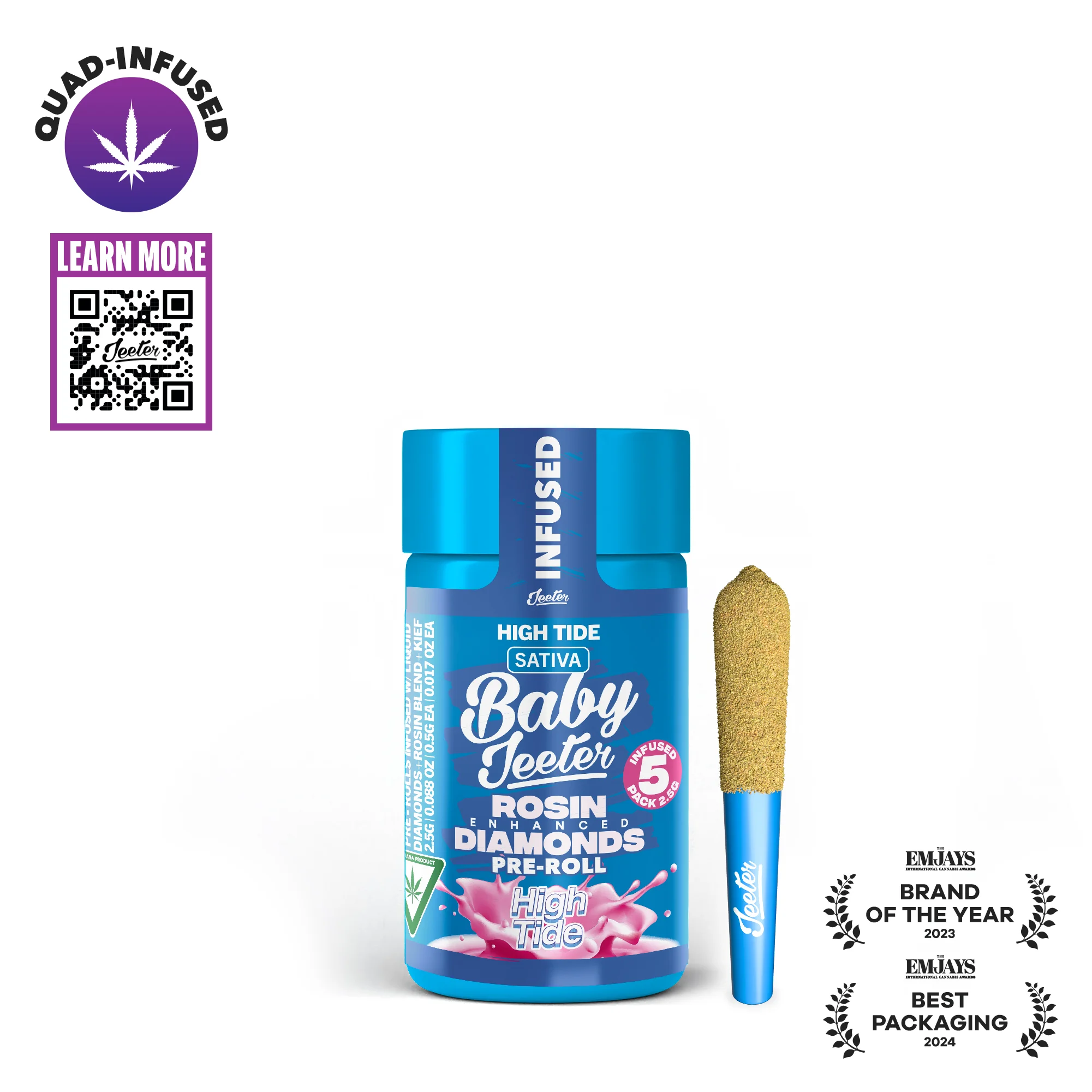 Jeeter - High Tide Baby Jeeter Quad Infused Pre-Rolls 5pk 2.5g