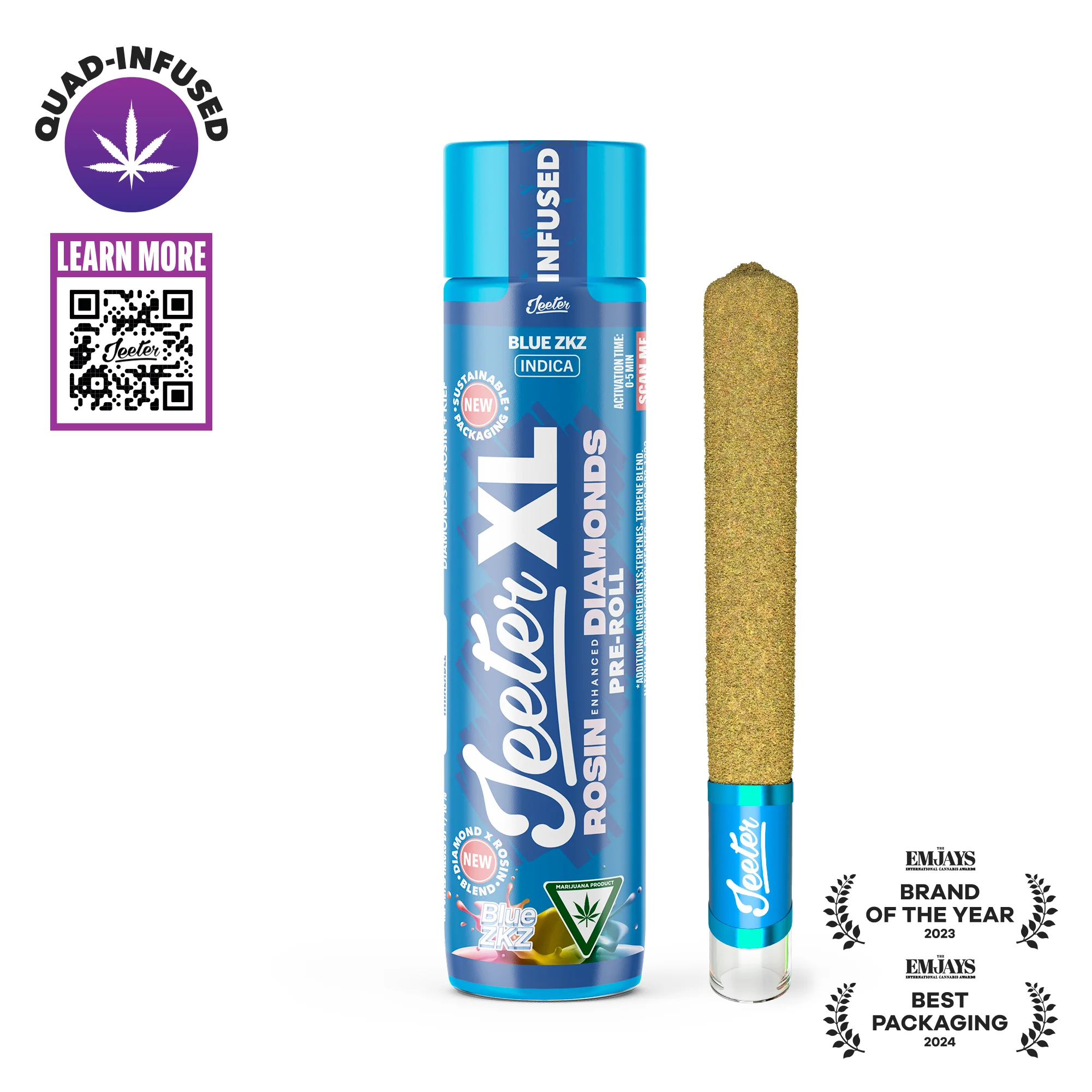 Jeeter - Blue ZKZ XL Quad Infused Pre-Roll 2g