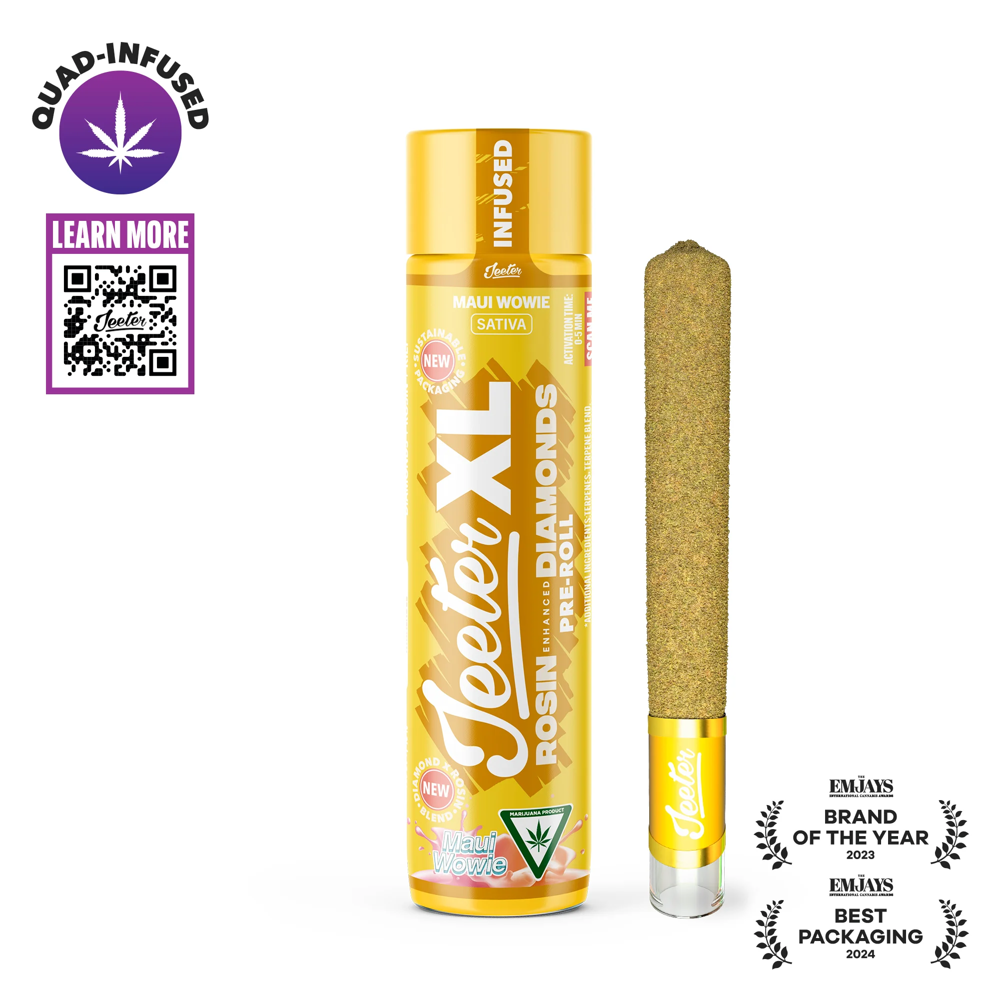 Jeeter - Maui Wowie XL Quad Infused Pre-Roll 2g