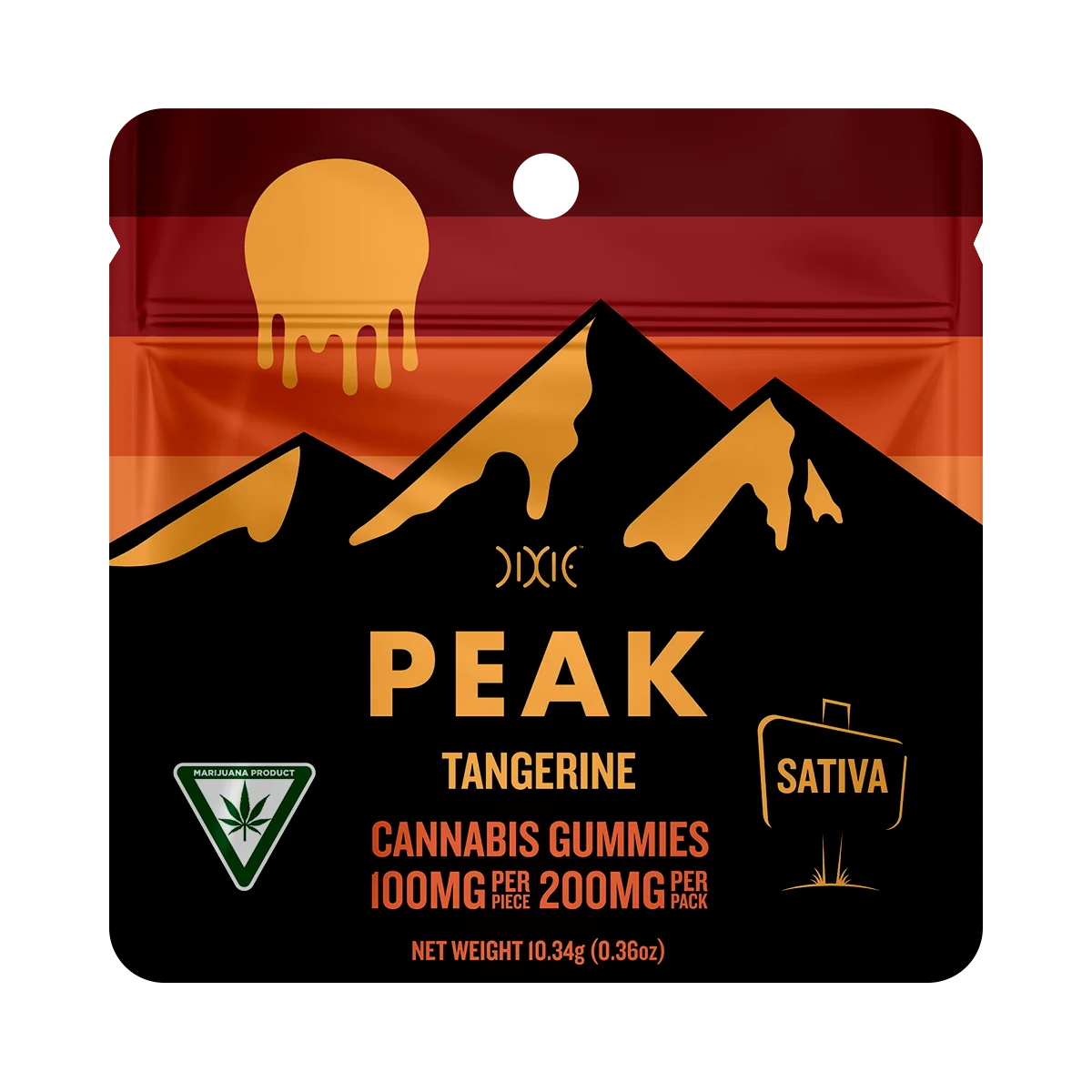 Dixie Peak - Tangerine Gummy 2pk 200mg