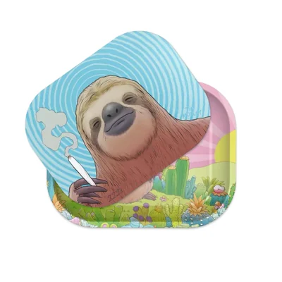 Rolling Tray with Magnetic Cover Stoner Sloth by Tim Molloy