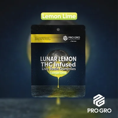Lunar Lemon Infused Lemon Lime Live Resin Gummies 200mg