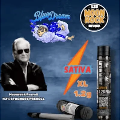 Blue Dream Razz Moonrock Infused Pre Roll XL