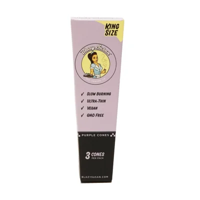 Purple King Size Pre Rolled Cones 3pk