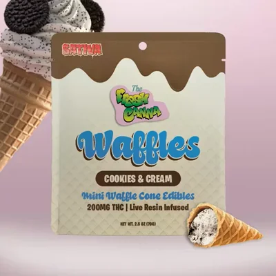 Cookies & Cream Live Resin Mini Waffle Cones 200mg