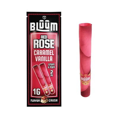 Red Rose Caramel Vanilla Flower Rolls 2pk