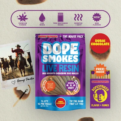 Dubai Chocolate Live Resin Infused Pre Rolls 14pk