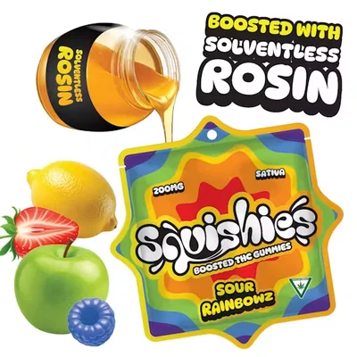 Sour Rainbowz Rosin Gummies 200mg