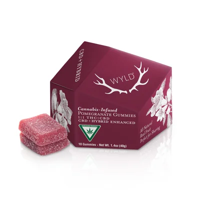 Pomegranate Hybrid 1:1 THC:CBD Gummies 200mg