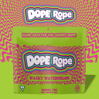 Wacky Watermelon Gummy Rope 200mg
